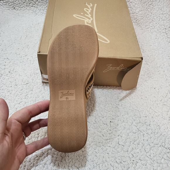 NEW ZODIAC Women's Nessa Raffia Wedge Slides Desert Size 6.5 M - Picture 7 of 9